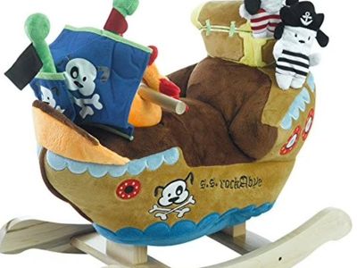 Rockabye G.G. Rockabye Pirate Ship Rocker Plush Toy w/ Sound & Puppets - Excellent Condition