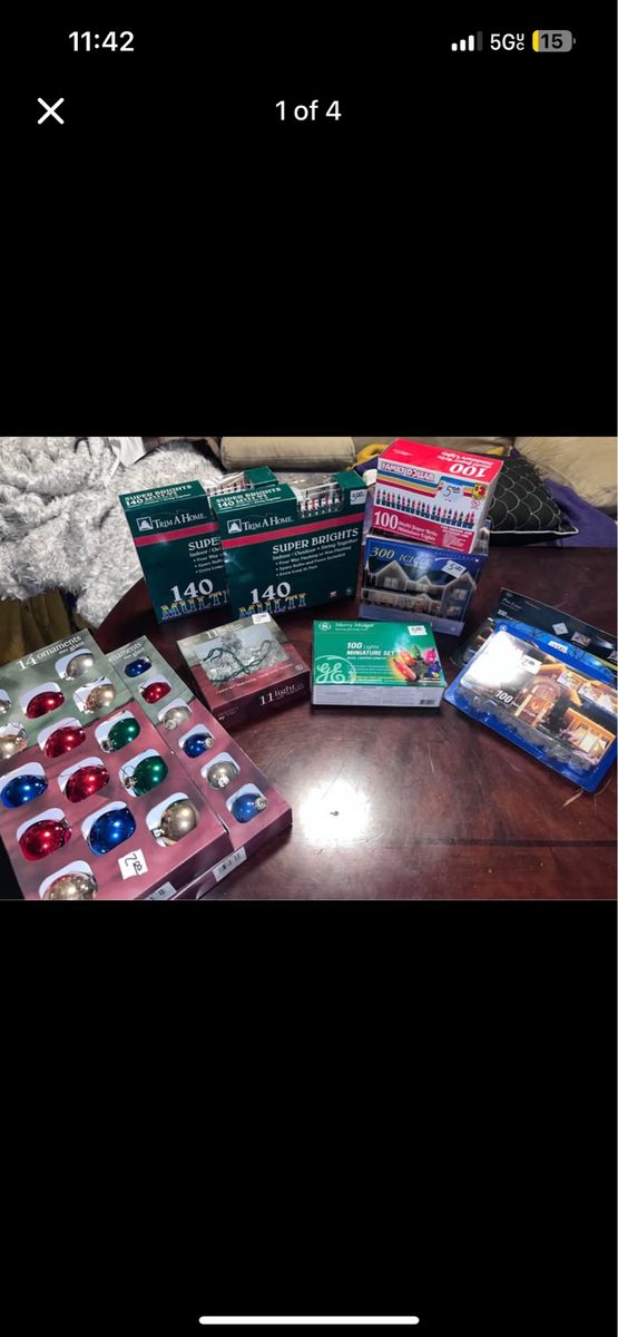 Assorted Holiday Decorations: Lights, Clips, Bulbs, Etc. EVERYTHING $25!!