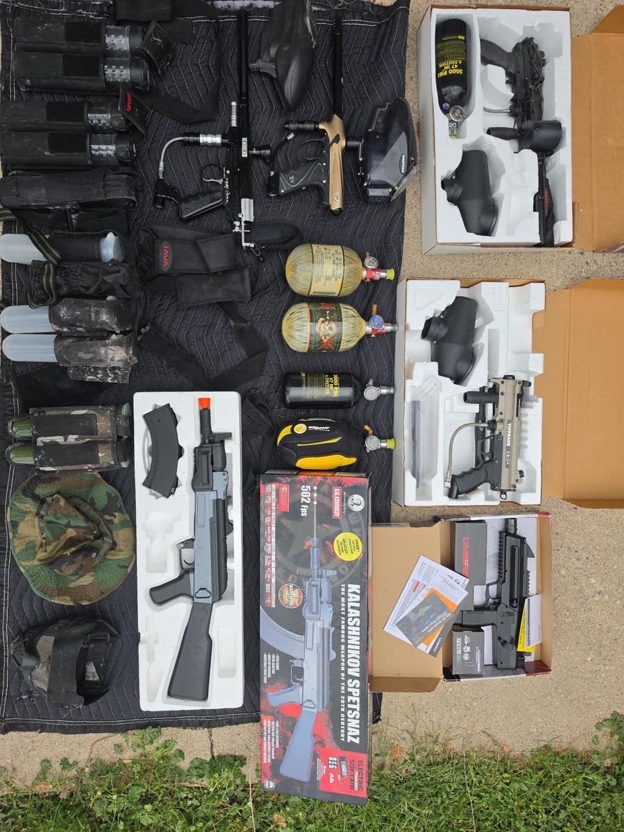  Paintball & Airsoft Gear Bundle - Tanks & Accessories