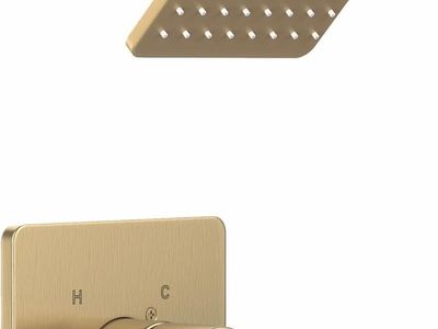 Champagne Bronze Shower Head and Handle Set (Cartridge and Valve Not Included)