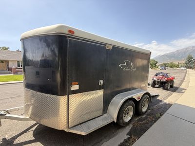 Logan Coach Silver Eagle Enclosed Motorcycle/ATV Trailer - Double Axle, Rear Ramp