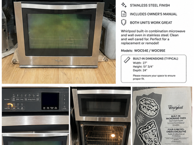 Whirlpool Built-In Microwave & Wall Oven Combo – $550 OBO