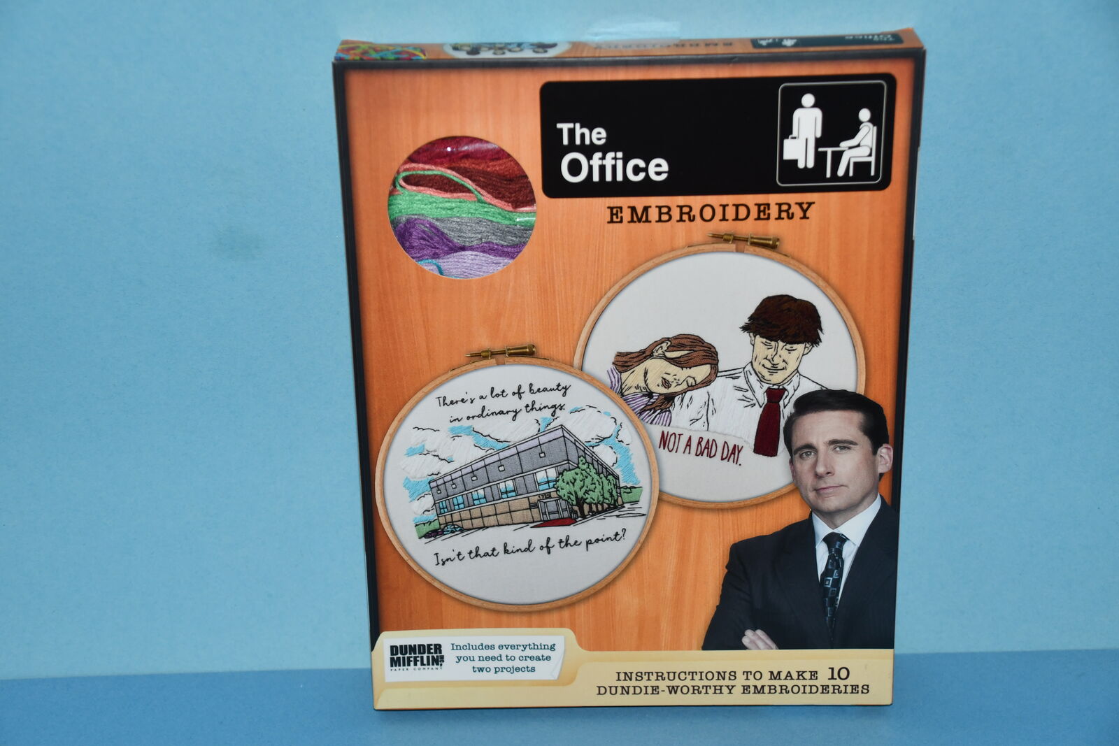 NEW, SEALED "THE OFFICE" EMBROIDERY KIT ~ MAKES 2 PROJECTS ~ INCLUDES TRANSFERS & INSTRUCTIONS FOR ALL 10