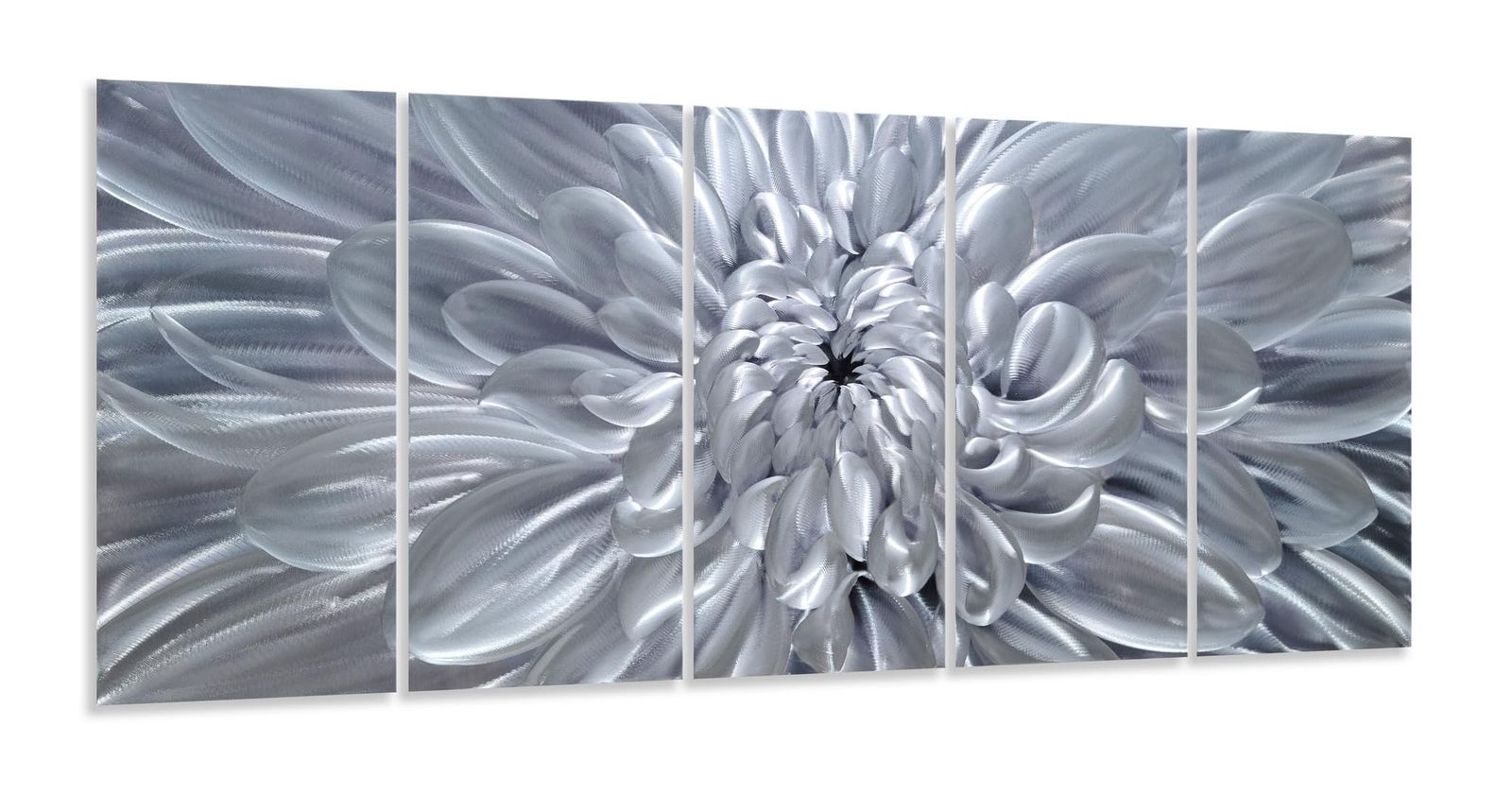 Beautiful Silver Metal Brushed Wall Art