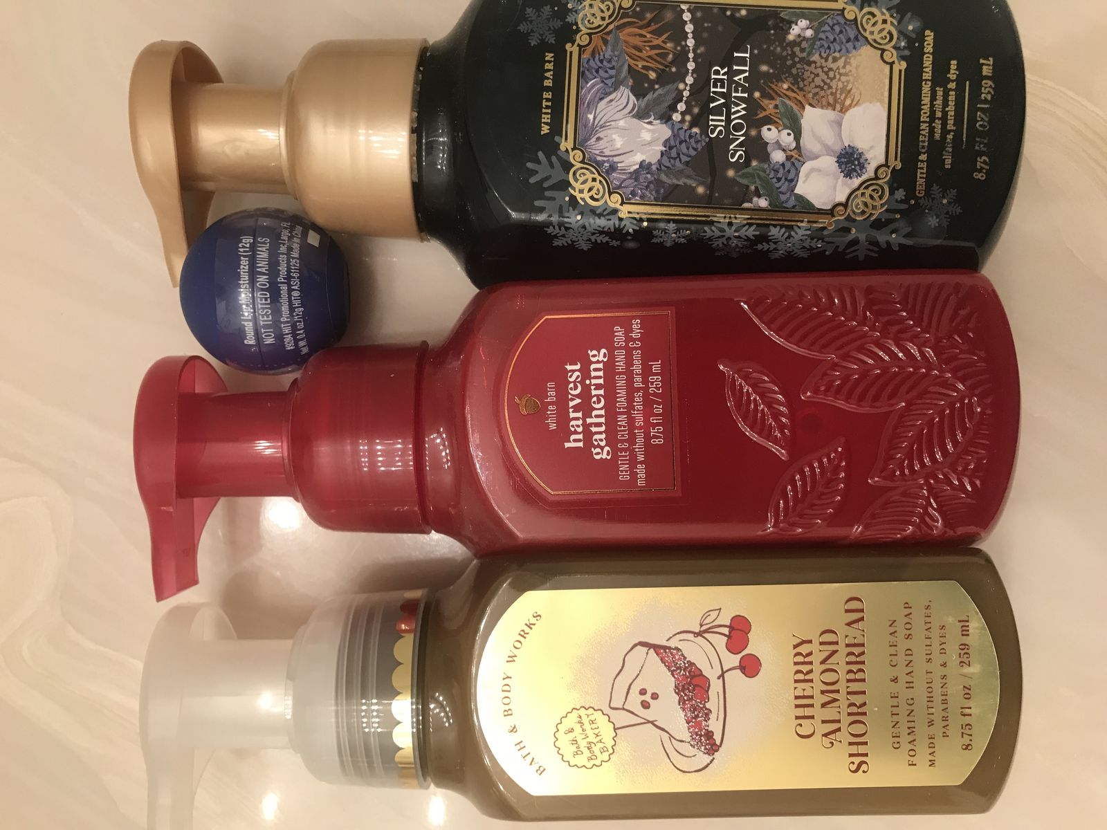 4 Bath & Body Works Foaming Hand Soap harvest gathering Cherry Almond Shortbread