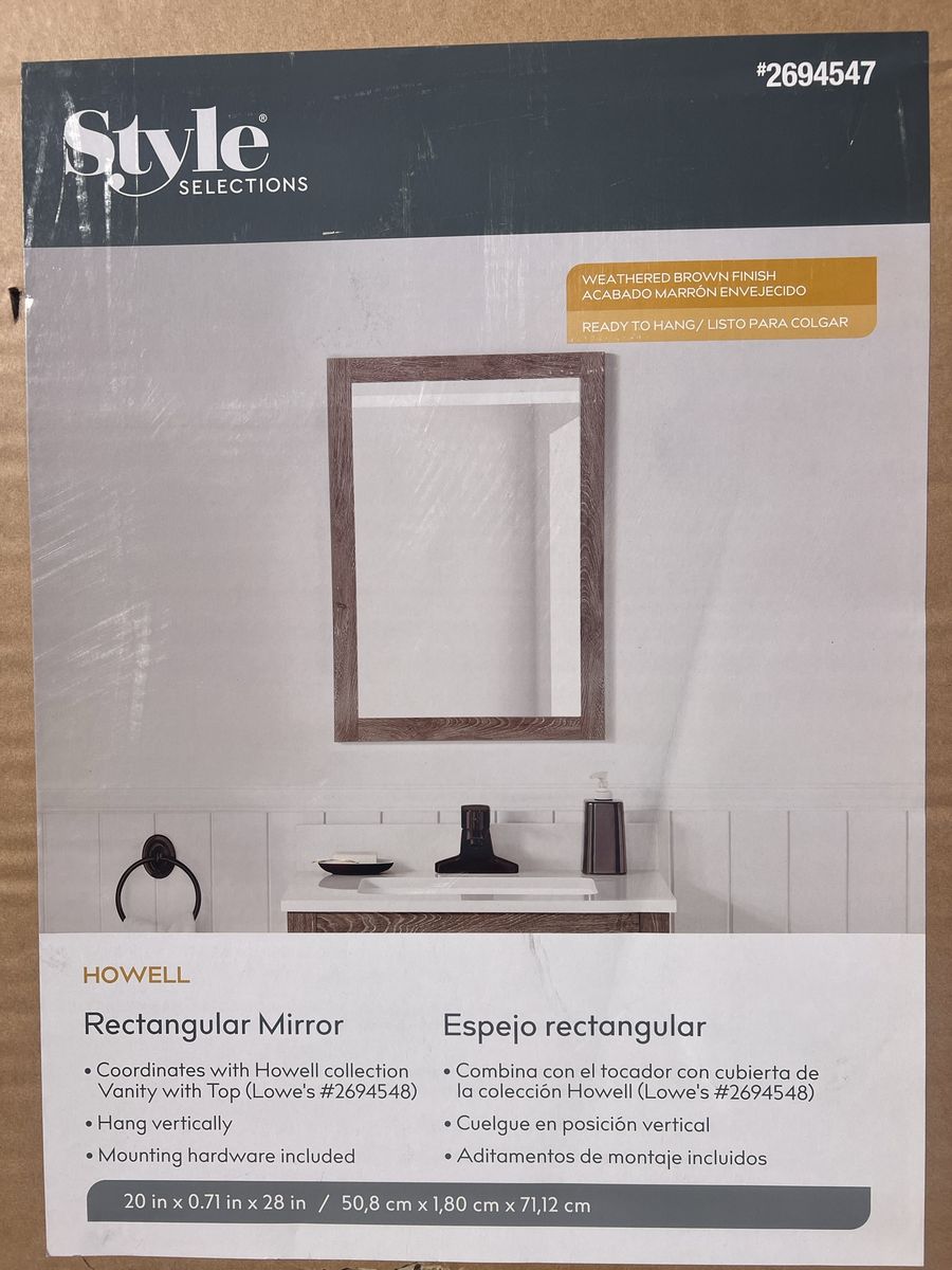 Mirror - Weathered Brown Frame