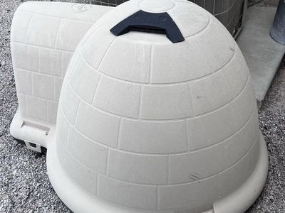 Petmate Indigo Dog House - Igloo Style, Large Outdoor Pet Shelter