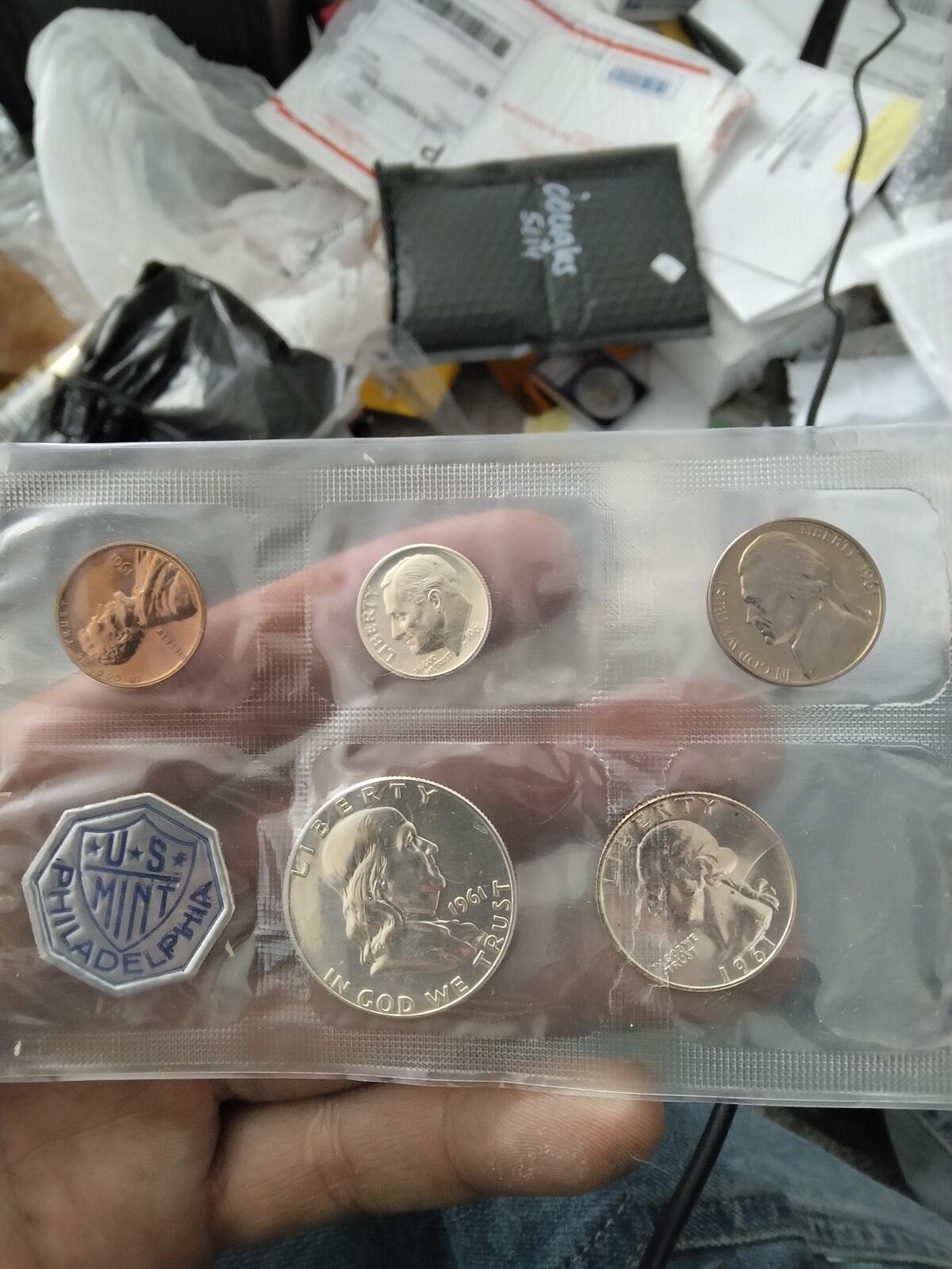 Philadelphia proof coin set from 1961. 90 percent silver