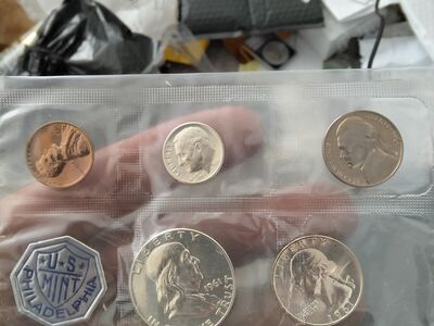 Philadelphia proof coin set from 1961. 90 percent silver