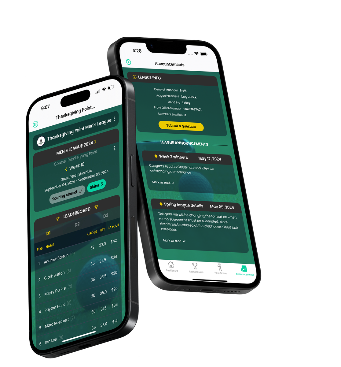Golf League App for sale