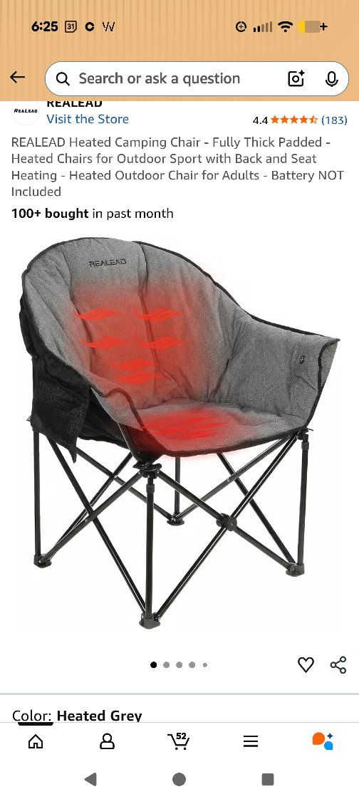 Heated camping chair Used once $95 obo