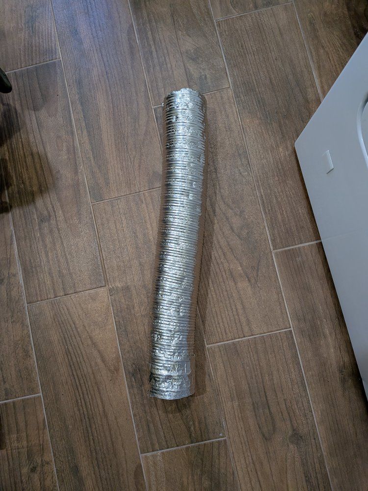 2.5ish feet of 4 inch semi rigid dryer vent hose