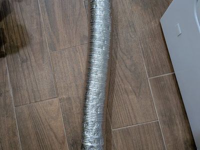 2.5ish feet of 4 inch semi rigid dryer vent hose