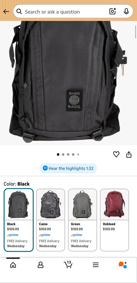 Black Omerta Dime Bags Backpack