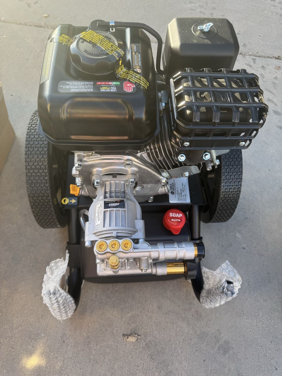 Power Washer 3400 PSI 2.5 GPM Gas Pressure Washer with 5-in-1 Nozzle and Soap Tank