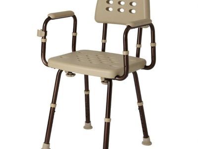 Medline Elements Shower Chair Back Microban Bronze