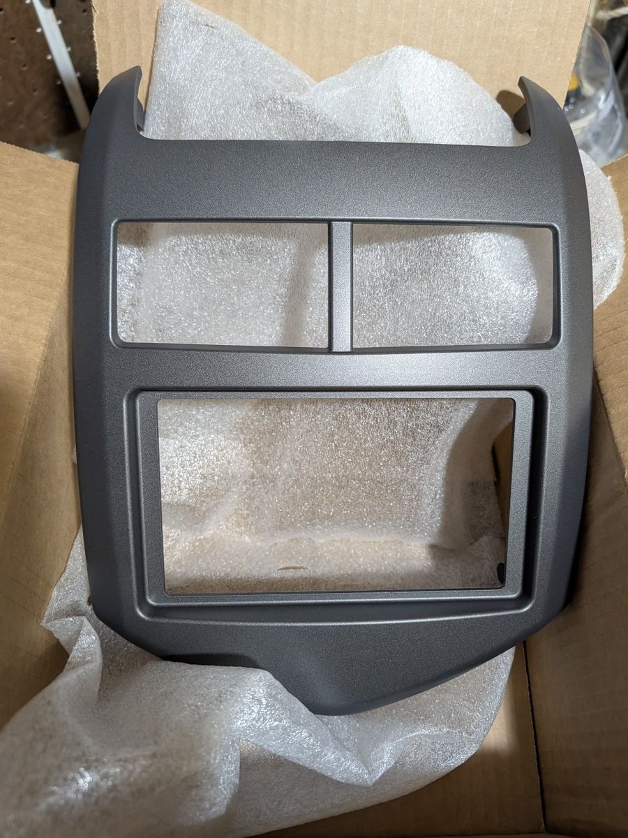 2012-2020 Chevy Sonic Stereo Dash Kit Mount Trim Bezel Gray Plastic for Double Din Radio