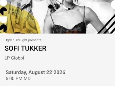 Sofi Tukker Live in Ogden Tickets SOLD OUT SHOW-TONIGHT- Ogden Amphitheater August 22