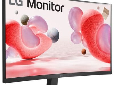 Two LG 32" Curved FHD Monitors - Like New!