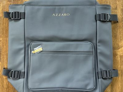 AZZARO Gray Laptop Backpack with Adjustable Straps & Front Zip Pocket
