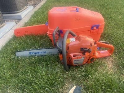 Husqvarna 340 Gas Chainsaw with Carrying Case and Extra Accessories