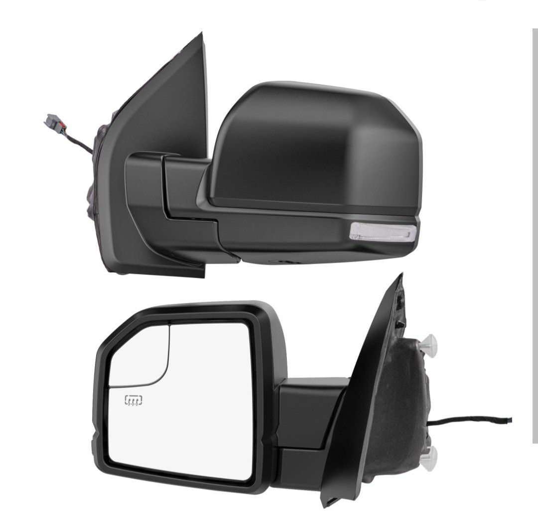 New 2015-20 Ford F150 Power Heater Mirrors Trailer Towing Side Mirrors w/LED Turn Signal 2015, 16, 17, 18, 19, 2020