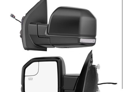 New 2015-20 Ford F150 Power Heater Mirrors Trailer Towing Side Mirrors w/LED Turn Signal 2015, 16, 17, 18, 19, 2020