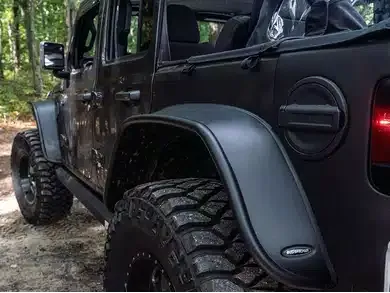 Bushwacker Flat Style Fender Flares JL Jeep Wrangler 2018-2025 Bush wacker 10923-07