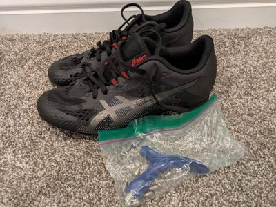 ASICS Hyper MD 7 Track & Field Spikes - Black, Includes Spike Wrench & Extra Spikes Size 5