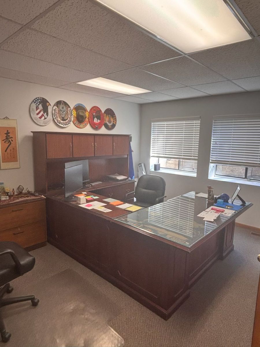 Beautiful Glass Top Executive Desk