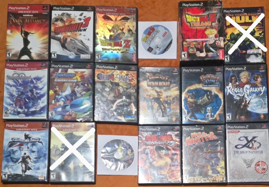 Ps2 game bundle including Dragon Ball Z Trilogy! trades considered!