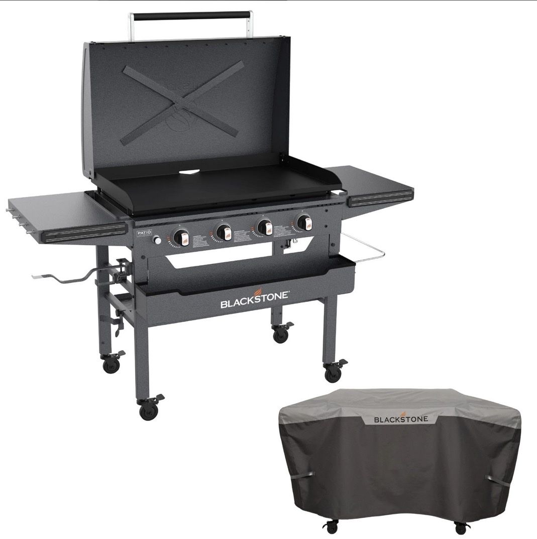 Blackstone 36" Omnivore Griddle with Hinged Hood and Soft Cover - Outdoor Flat Top Grill
