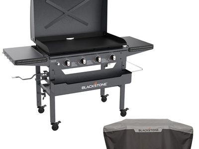 Blackstone 36" Omnivore Griddle with Hinged Hood and Soft Cover - Outdoor Flat Top Grill