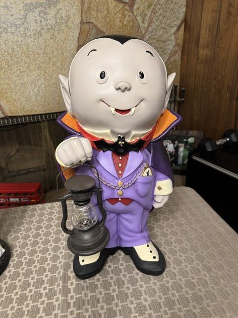 Vampire Dracula Halloween Figure Holding Lantern
