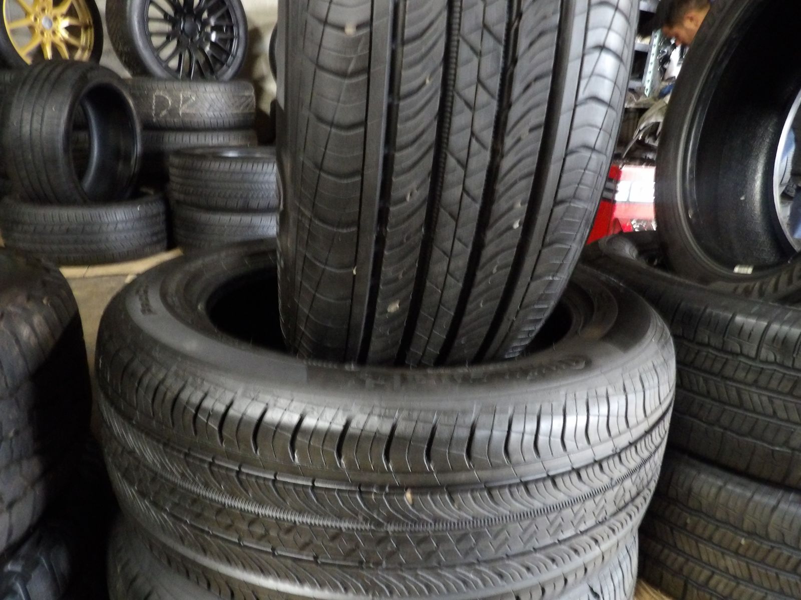 215/55R17 CONTINENTAL PROCONTACT PAIR OF TWO USED TIRES 