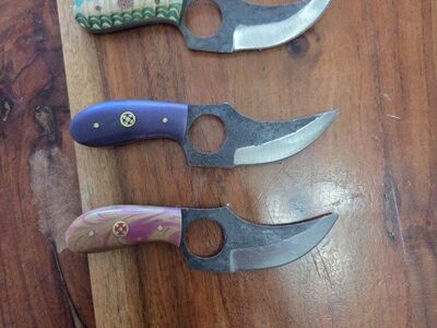 Finger Hole Skinner Knife