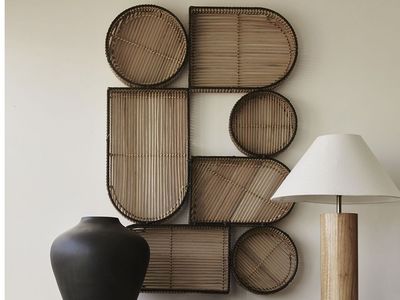 West Elm Geo Natural Woven Dimensional Wall Art designed by Diego Olivero