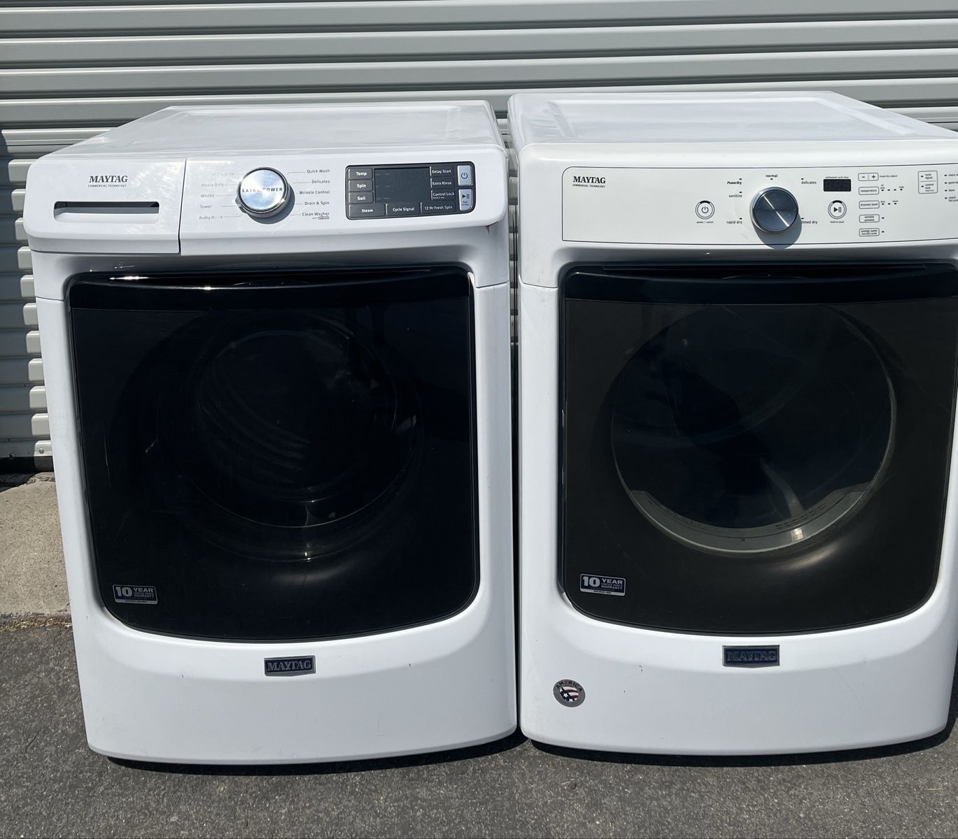 Stackable Maytag Maxima Washer & Electric Dryer With Wrinkle Control And Steam-Free Local Delivery.