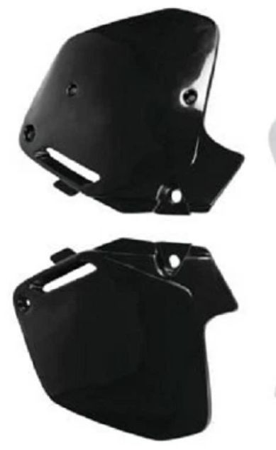UFO Black Side Panels for 1990 Honda CR250R Dirt Bike - OEM Style Replacement