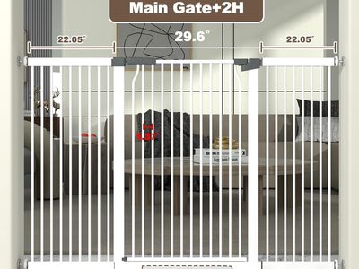 41" Extra Tall and Wide Baby Gate, 74.2-76.7'' Wide Pet Cat Gate for Doorway, Extra Wide Pressure Mounted Child Door