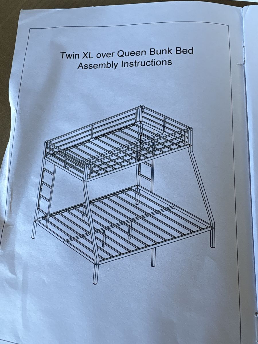 Twin XL Over Queen Metal Bunk Bed – Black