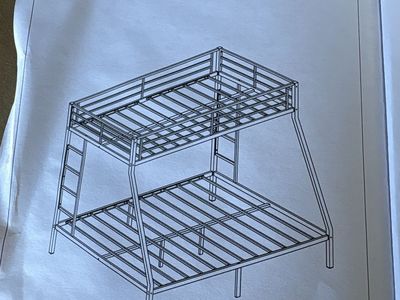 Twin XL Over Queen Metal Bunk Bed – Black