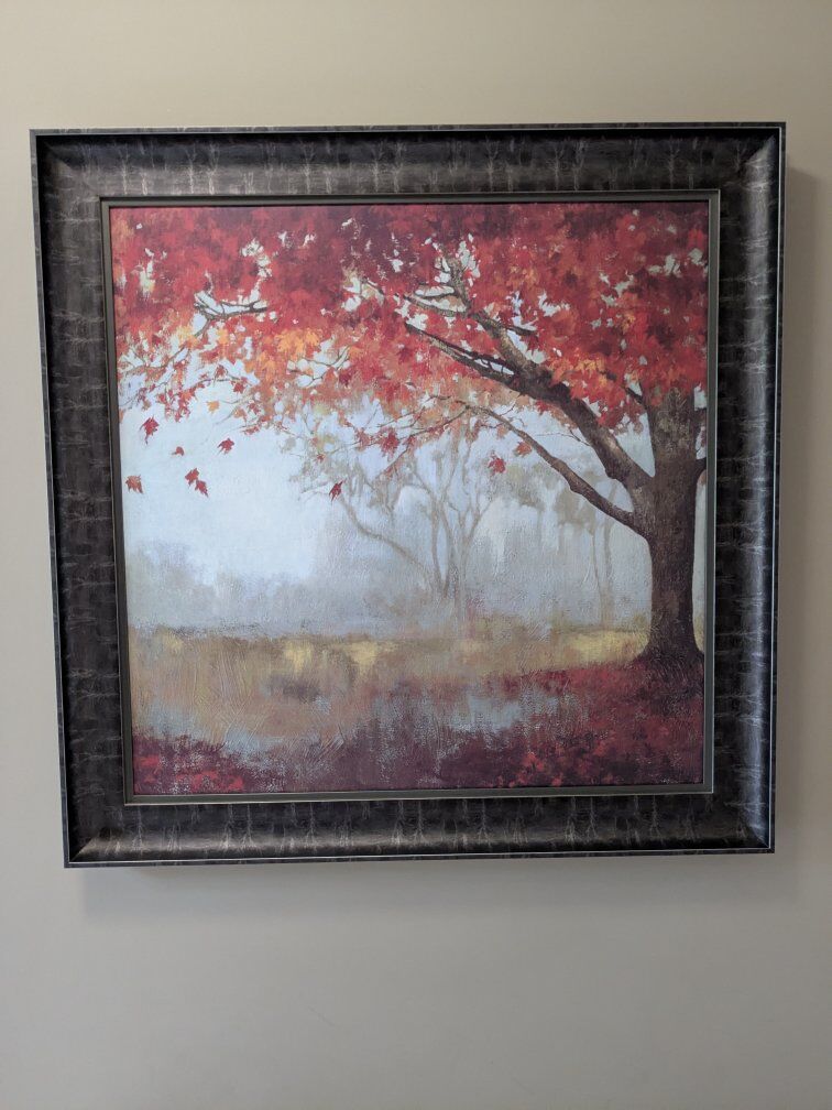 42" Square Framed Canvas Wall Art