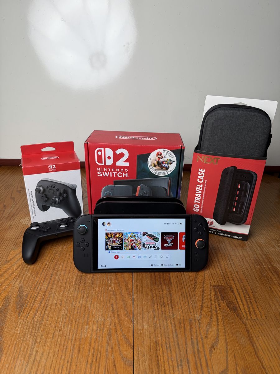 Like New Nintendo Switch 2 with Zagg Glass, Pro Controller, and Carrying Case