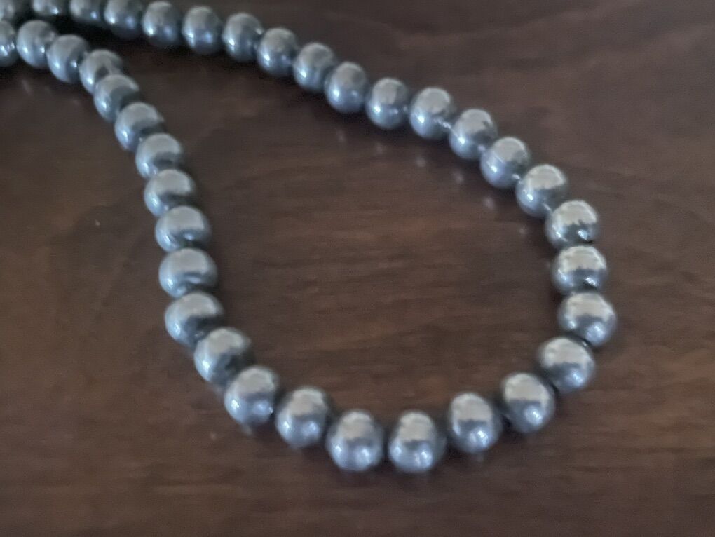 Vintage Brass W/ Nickel Plate Bead Necklace