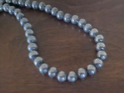 Vintage Brass W/ Nickel Plate Bead Necklace