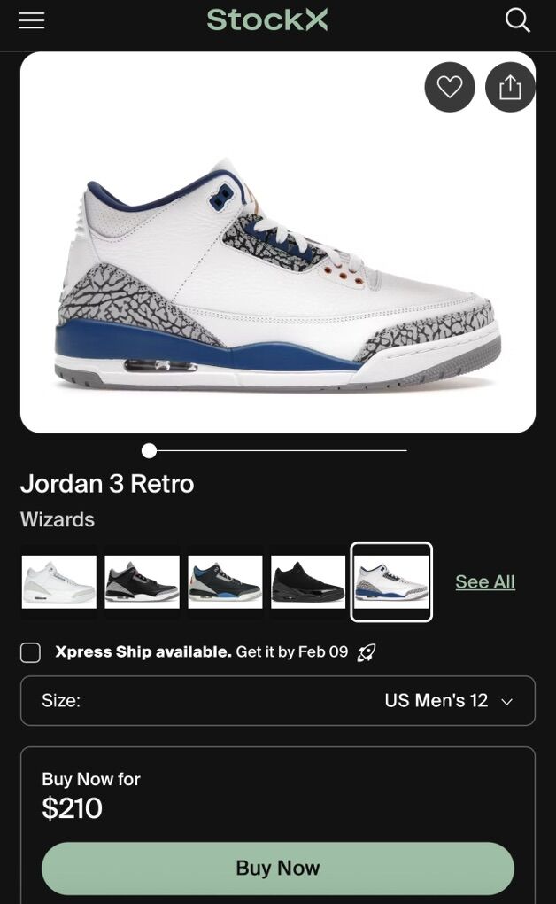 Jordan 3 Wizards