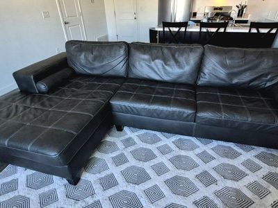 dark brown sectional very good condition