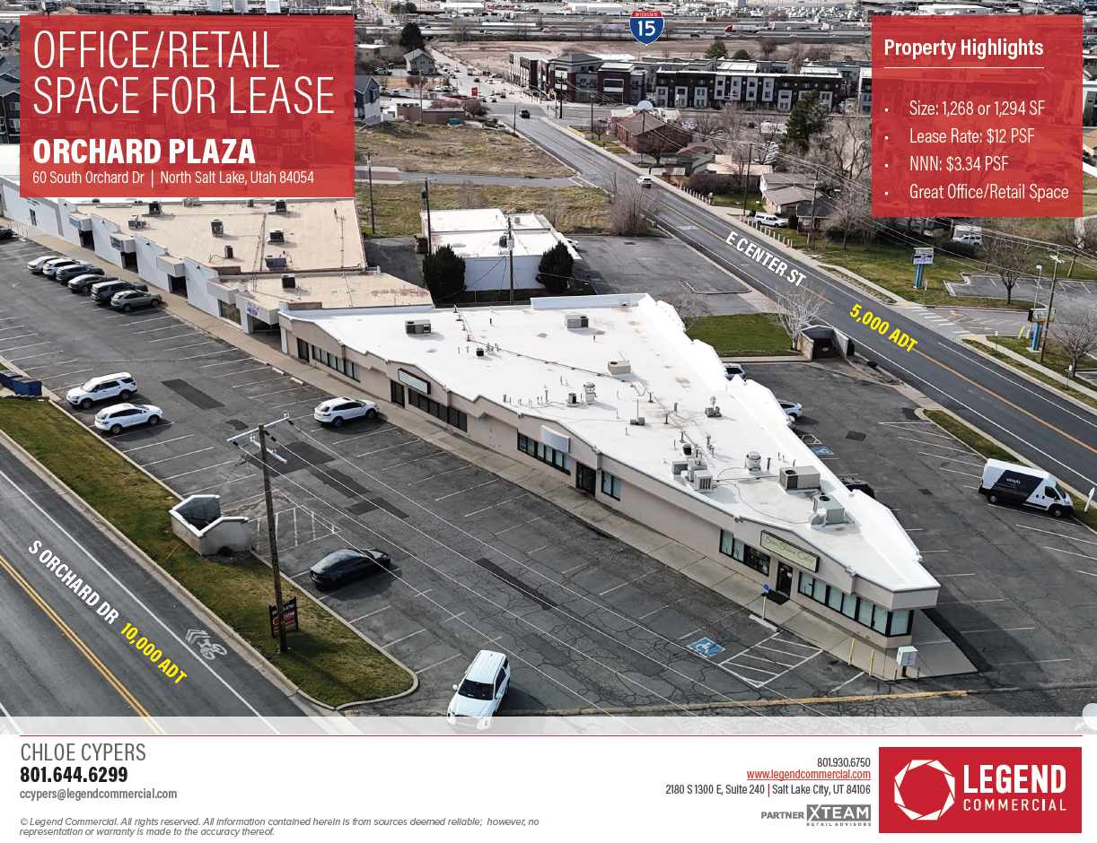 Two 1,200 SF Retail/Office Suites For Lease