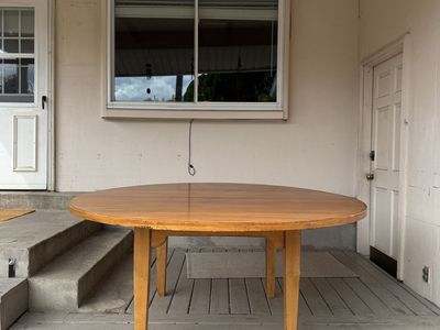 Mid Century Round Wood Table